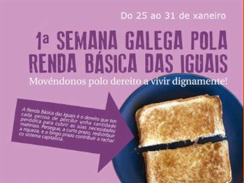 Este venres comeza a 1ª Semana Galega pola Renda Básica das Iguais