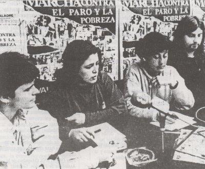 Rueda de prensa presentando la Marcha Valencia-Madrid de 1993