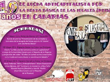 Jornadas: “10 años de lucha Anticapitalista por la Renta Básica de las iguales” en Canarias